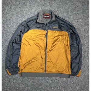 Marmot Mens Jacket Windbreaker M  Gray Two Tone Rain Full Zip Softshell Nylon